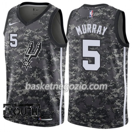 Canotte Bambino San Antonio Spurs Dejounte Murray 5 Nike City Edition Nero Swingman